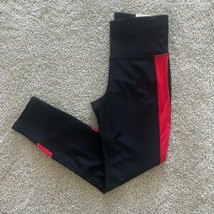 Xersion Black and Red Athletic Legging